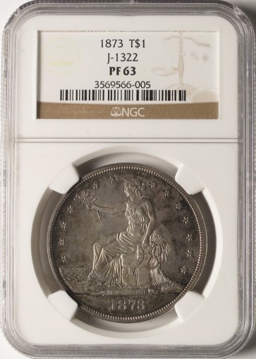 1873 T$1, J-1322 - NGC PF63