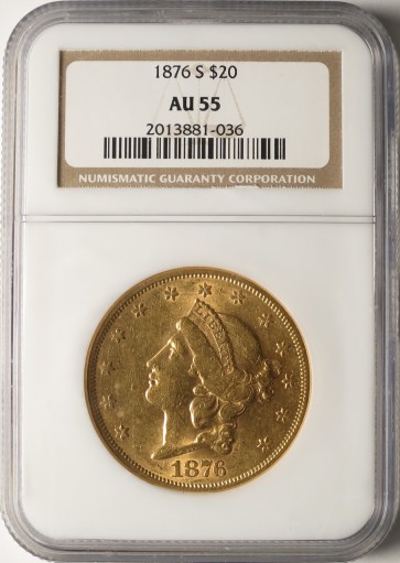 1876-­S $20 -­‐ NGC AU55