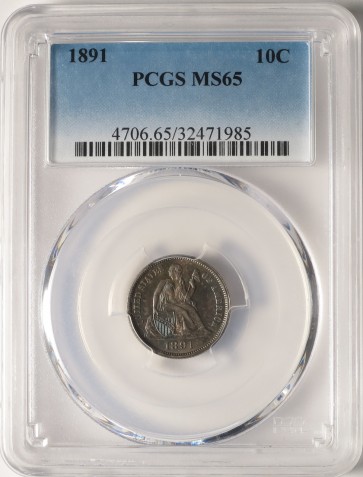 1891 10C - PCGS MS65