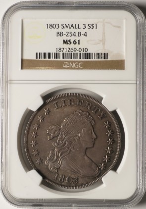 1803 S$1 Small 3 S$1 - NGC MS61