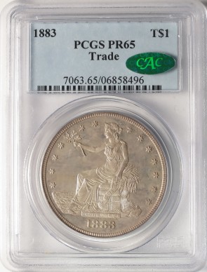 1883 T$1 PR65 PCGS. CAC
