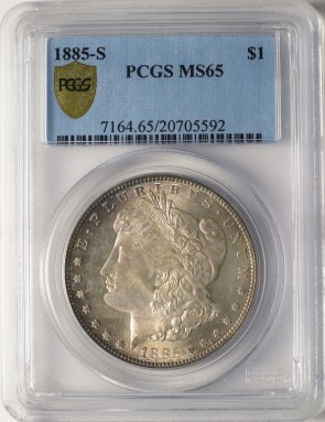 1885-S S$1 - PCGS MS65