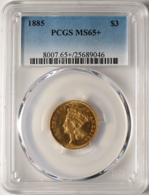 1885 $3 - PCGs MS65+