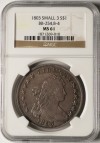1803 S$1 Small 3 S$1 - NGC MS61