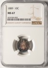 1889 10C - NGC MS67